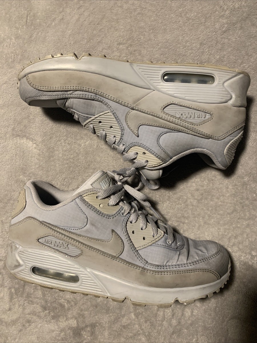 Nike Air Max 90 Essential Wolf Grey Shoes Mens 10 537384-068 | eBay