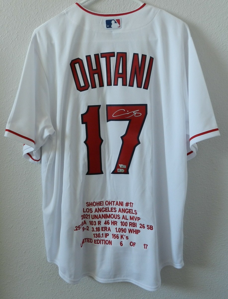 2021 Signed Shohei Ohtani American League MVP Jersey limited
