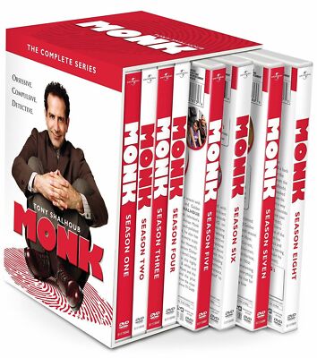 MONK The Complete Series(DVD,2016,32-Disc Set,Seasons 1-8)NEW