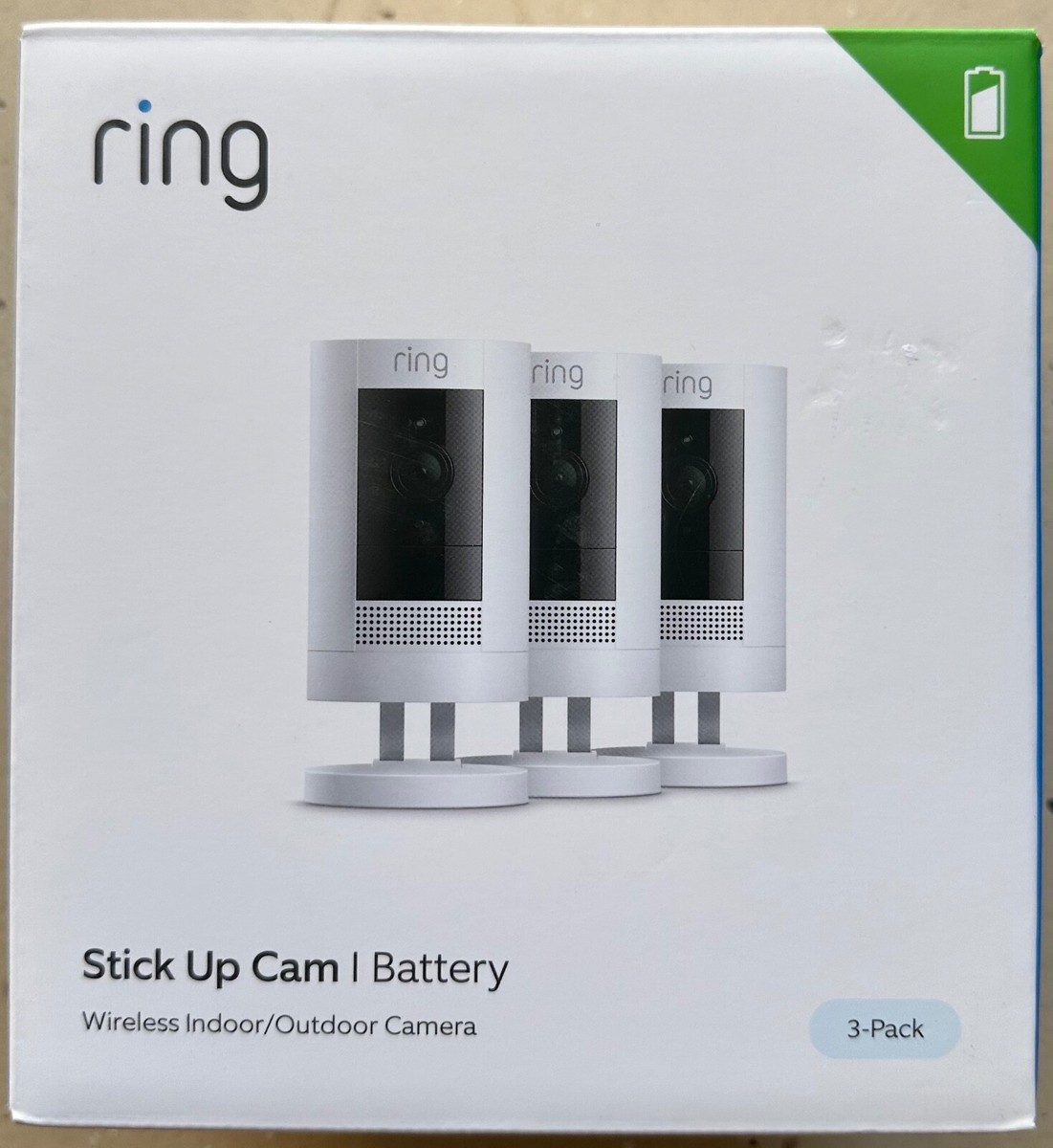 3 Pack Ring Stick Up Cam 3rd Gen Home Security Camera with Battery