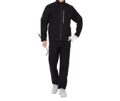 TaylorMade Men's Golf Rainwear Jacket & Pants Set TL439 Black