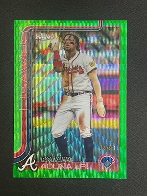 Ronald Acuna Jr. 2025 Topps Chrome /99 Green Wave Atlanta Braves