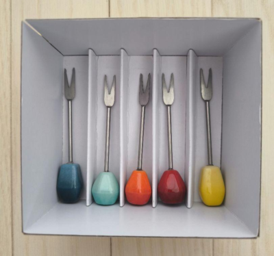 Le Creuset Core Rainbow Food Pick Set, Cutlery Fruit Forks