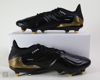 Adidas Copa Sense.1 SG Black Gold Athletic Soccer Cleats Men's