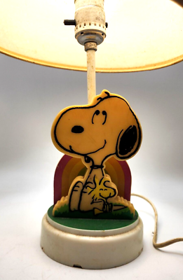 Peanuts Snoopy Woodstock Stand Light Table Lamp Limited Vintage