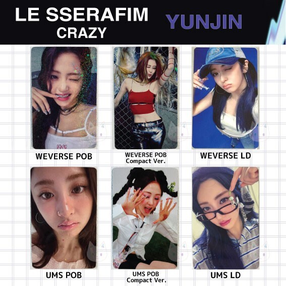 LE SSERAFIM CRAZY YUNJIN Official Photocard Japan POB Lucky Draw