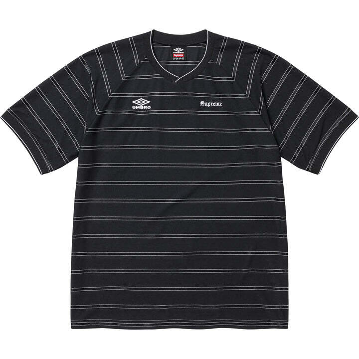 Supreme Umbro Stripe Soccer Jersey Black | eBay