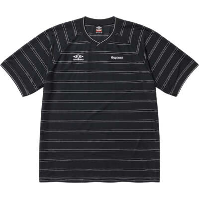 Supreme Umbro Stripe Soccer Jersey Black | eBay UK