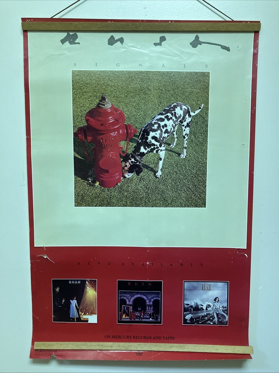 Original 1982 Rush Signals Promo Poster Vintage 24”x36” Very Good