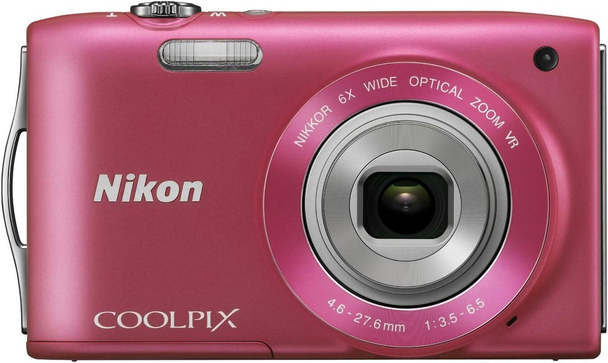 Nikon COOLPIX S3300 6x Zoom 16.0MP Digital Camera PINK/RED/BLACK