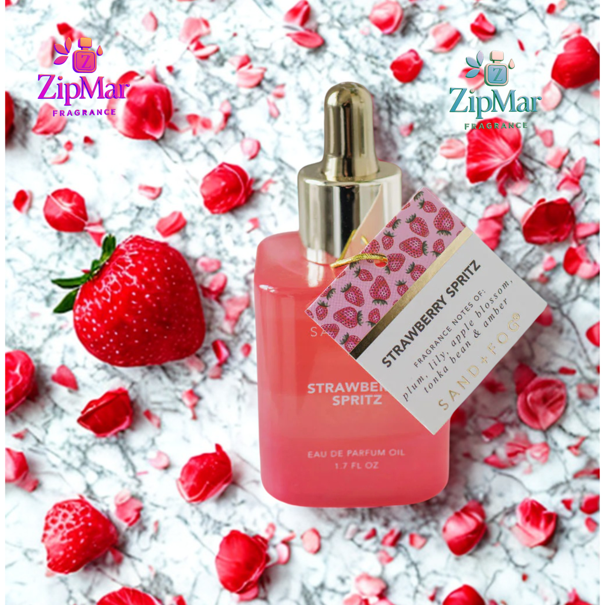 New SAND +FOG Strawberry Spritz 50ml Perfume Oil Dropper Women