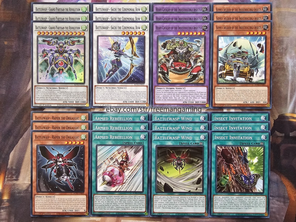 Yugioh Battlewasp Deck Core Set 24 card ROTA Insect Rapier the