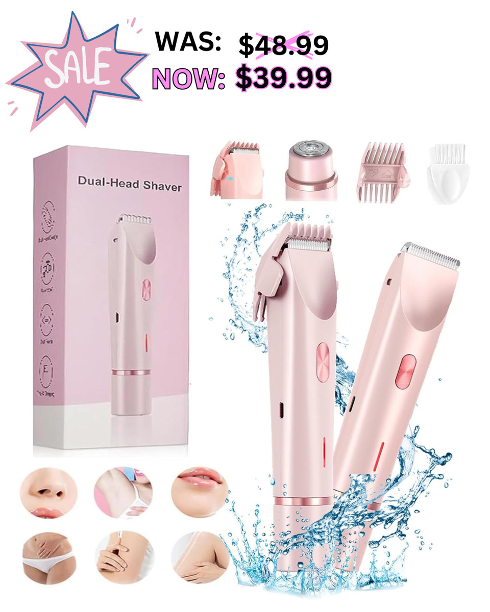 Electric Shaver for Women Waterproof Razors 2 in 1 Dual Bikini