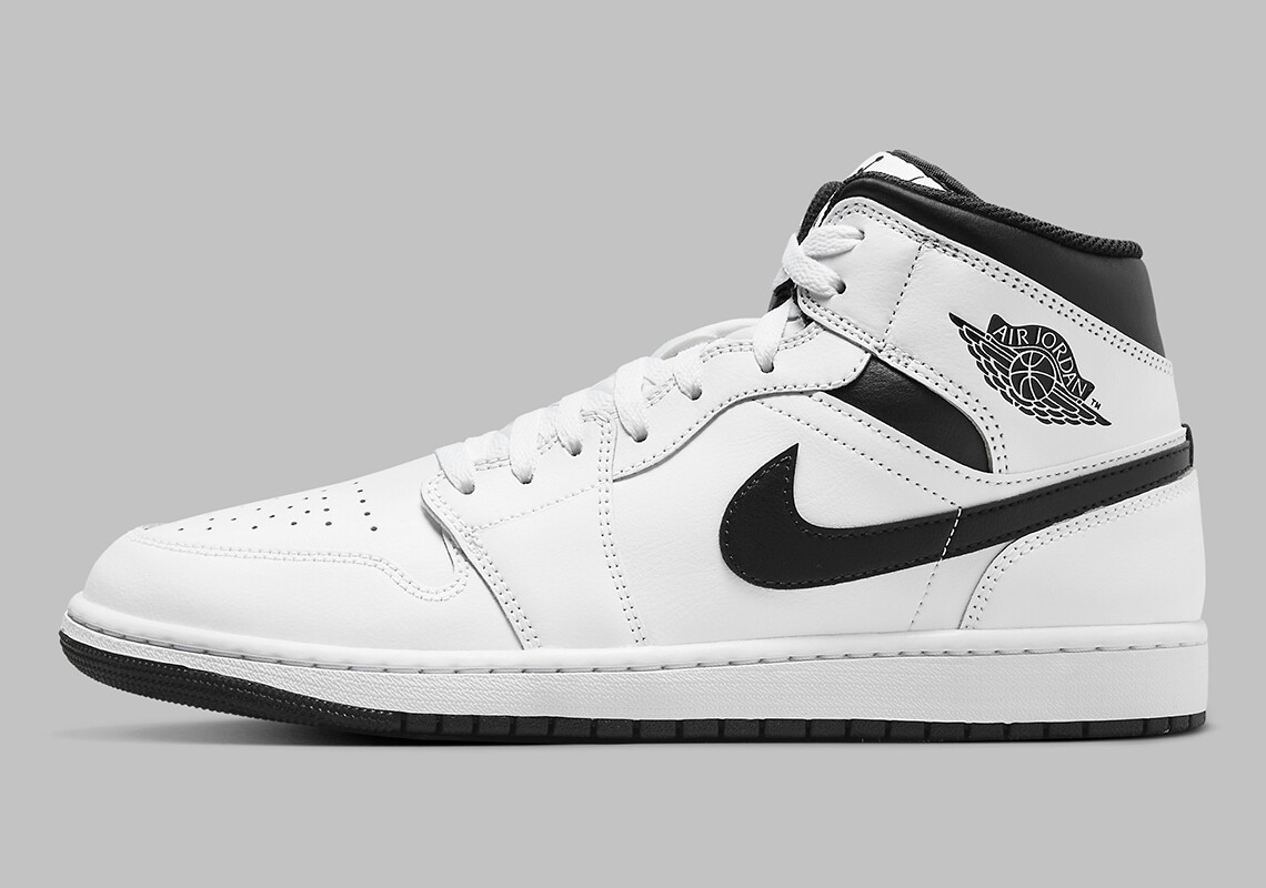 Nike Air Jordan 1 Retro Mid Reverse Panda White Black Nby DQ8426