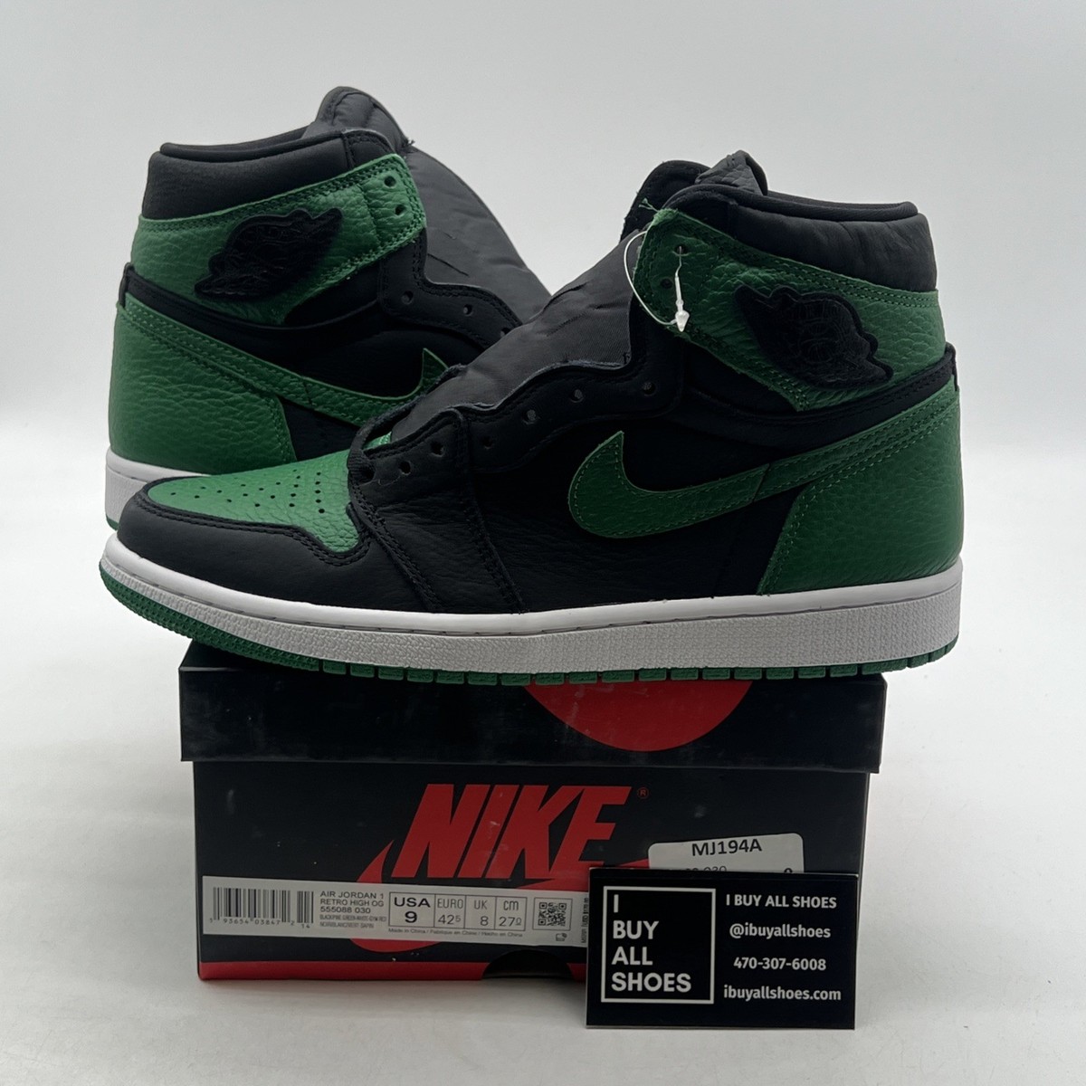 Size 9 - Jordan 1 Retro OG High Pine Green 2.0 for sale online | eBay