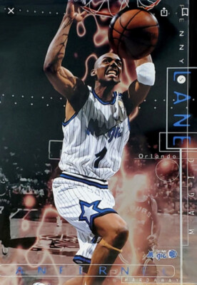 vintage anfernee hardaway poster Penny's Lane New Sealed 1997