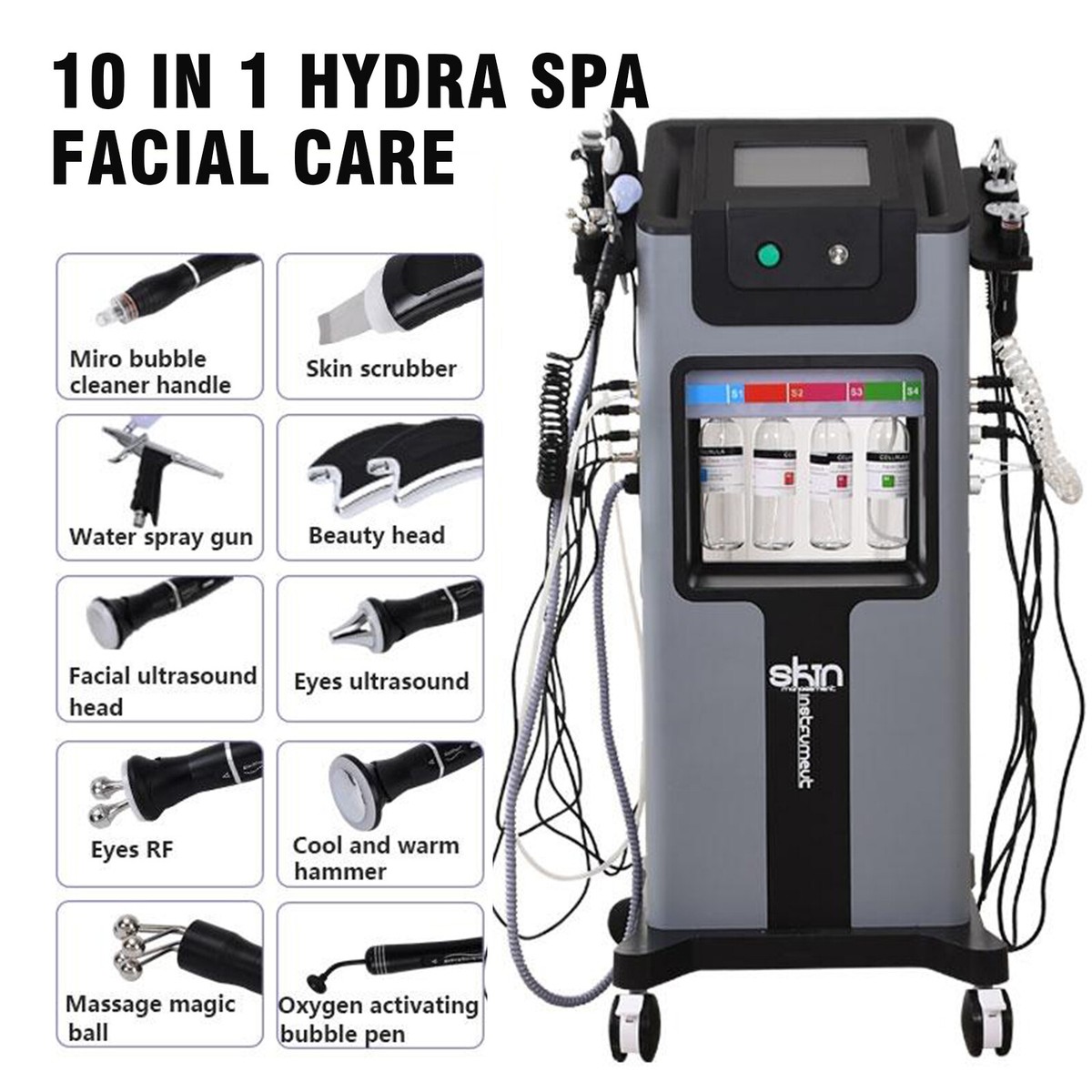 10in1 Hydra Spa Facial Beauty Machine Hydro Dermabrasion Skin