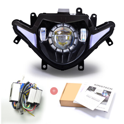 1X Full LED Headlight for Suzuki GSX250R 17+ Angel Halo Eye Front