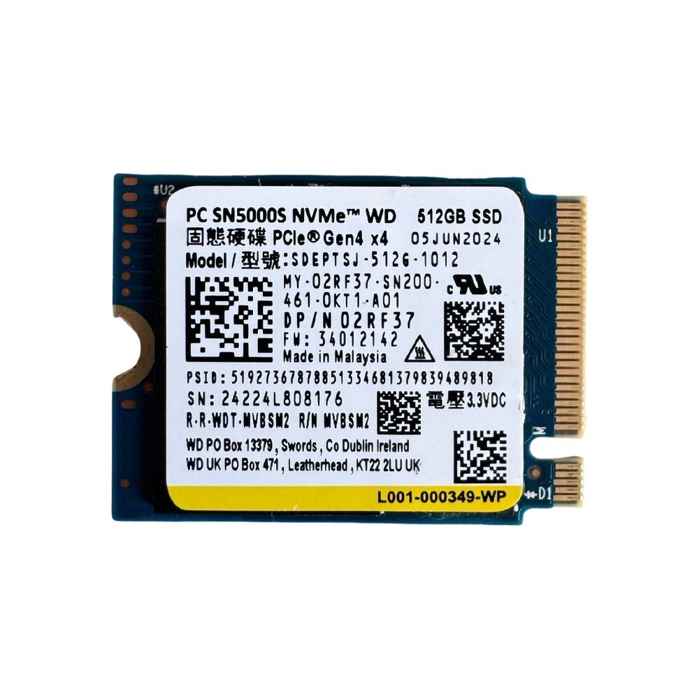 WD SN5000S 512GB M.2 2230 SSD NVMe PCIe4x4 For Steam Deck ASUS ROG