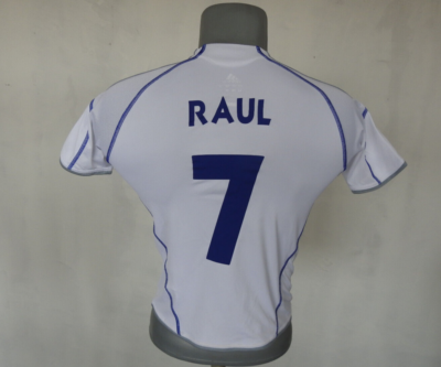 Schalke 04 2009 Away Jersey #7 RAUL Adidas White Shirt Size Boys M