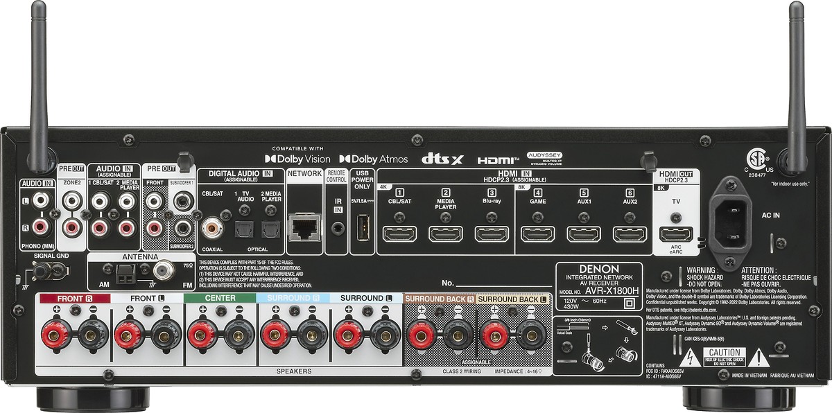 Denon AVR-X1800H 7.2 ch 8K AVR | eBay