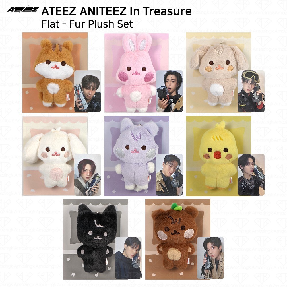 ATEEZ ANITEEZ In Treasure POP UP Store Official MD Flat-Fur Plush