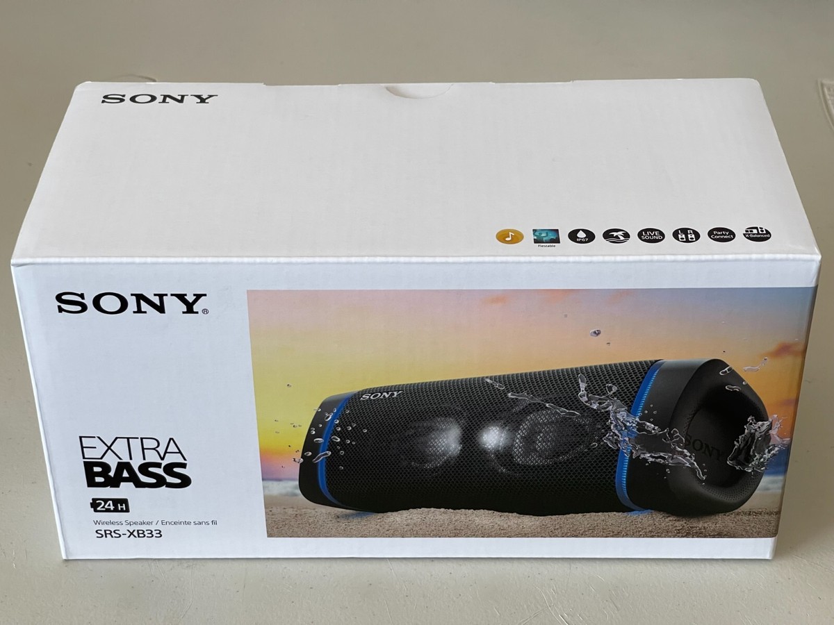 Sony SRS-XB33 EXTRA BASS Wireless Portable Speaker Bluetooth IPX7