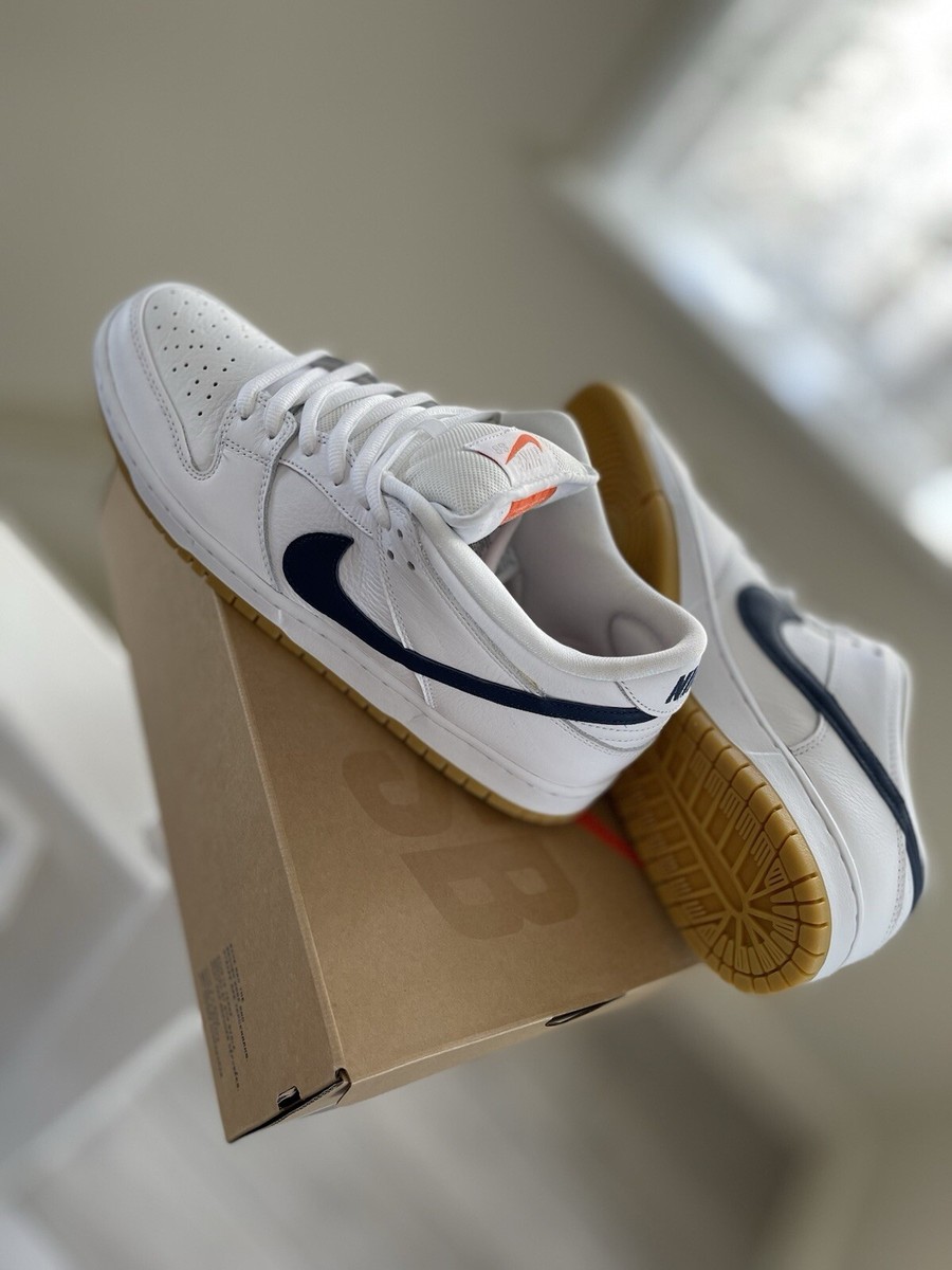 Nike SB Dunk Low / Orange Label White Navy / UK10 / Rare