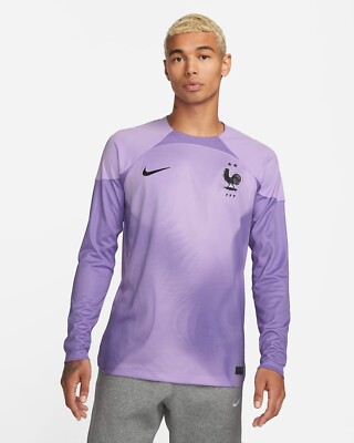 France National Team Shirt Mens Large Purple Soccer Nike Dri Fit