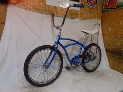 1966 SCHWINN STINGRAY BOYS BANANA SEAT MUSCLE BIKE BLUE S7