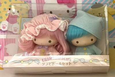 Little Twin Stars Soft Vinyl Doll Set Pajama Sanrio Kiki Lala