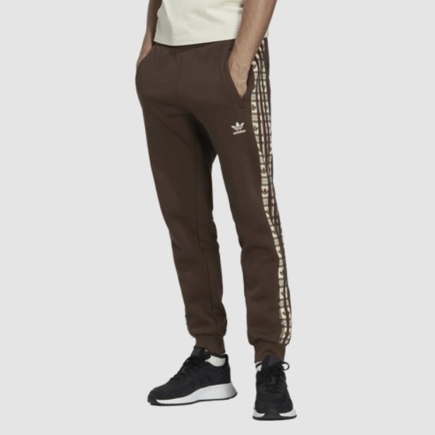 Adidas HZ9821 3-Stripe Fleece Sweat Pants Brown ( 2XL ) | eBay