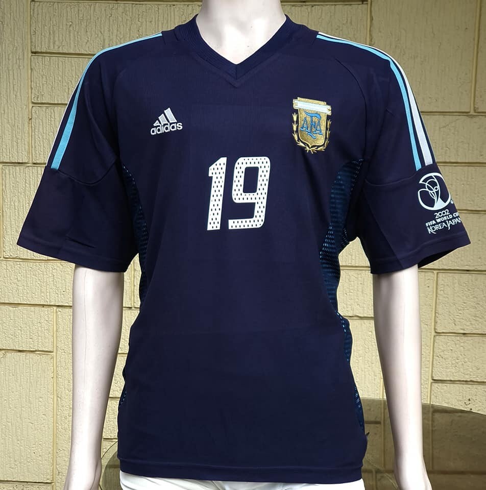 ARGENTINA 2002 WORLD CUP HERNAN CRESPO 19 ADIDAS JERSEY SHIRT XL