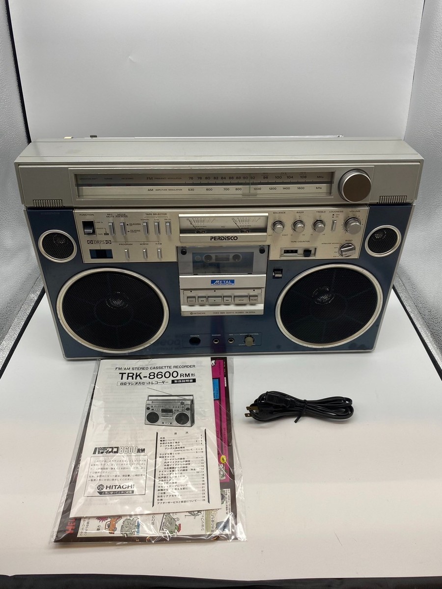 HITACHI TRK 8600RM PERDiSCO Cassette Recorder Boom Box vintage JP
