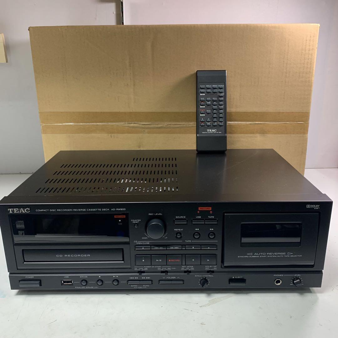 TEAC AD-RW900 CD Compact Disc Recorder Reverse Cassette Deck USB