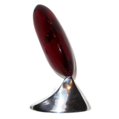 Shlomi Haziza PAULE Red Acrylic Heart Shaped & Stainless Base