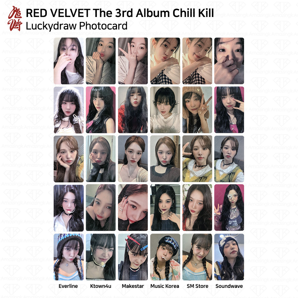 Red Velvet The 3rd Album Chill Kill Lucky Draw Photocard Music