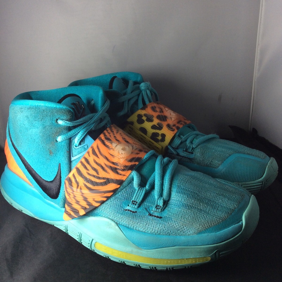 Nike Mens Kyrie 6 Basketball Shoes Turquoise BQ4630 300 High Top