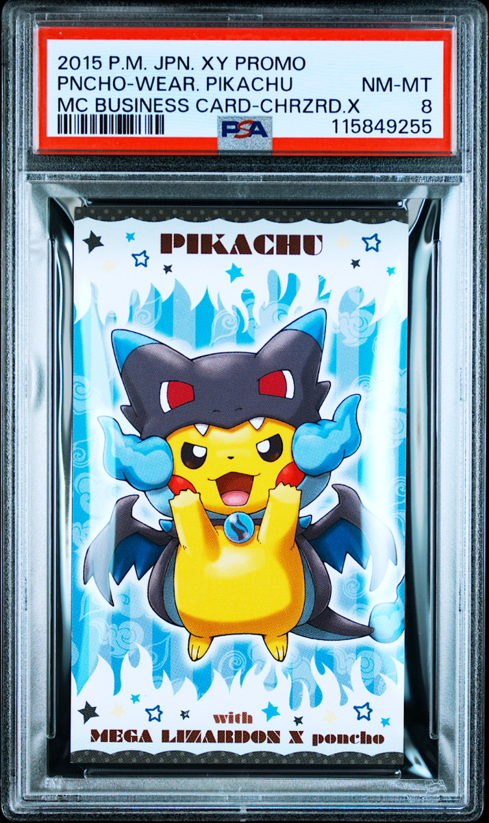 PSA 8 Pokemon Poncho Pikachu Charizard X Y Promo Japanese Business