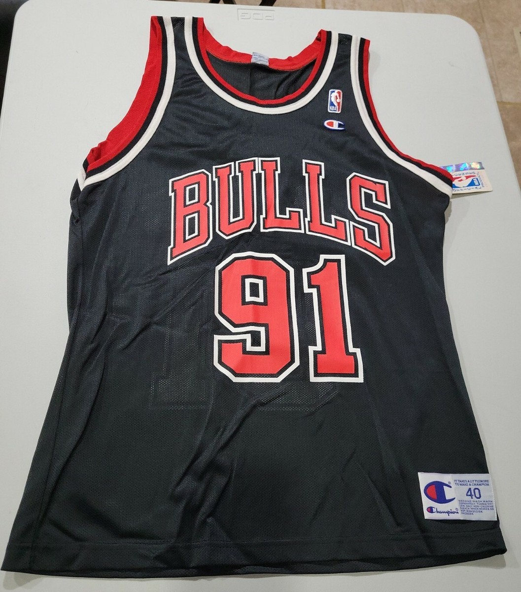 Dennis Rodman #91 Chicago Bulls Champion Jersey - 40 - | eBay