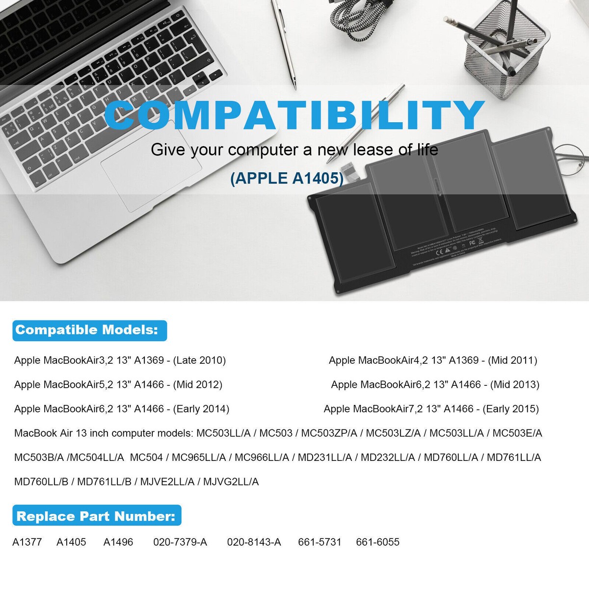 A1496 Battery for OEM Apple Macbook Air 13