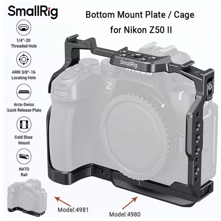SmallRig Z50 II Alloy Quick Release Camera Cage for Nikon Z50 II