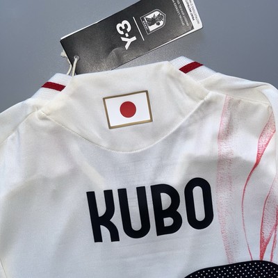 JAPAN ADIDAS Y-3 2024 SOCCER AWAY JERSEY #20 TAKEFUSA KUBO SIZE
