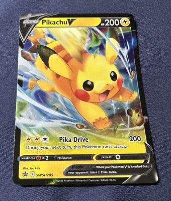 NM Pokemon Pikachu V SWSH285 Black Star Promo Card | eBay