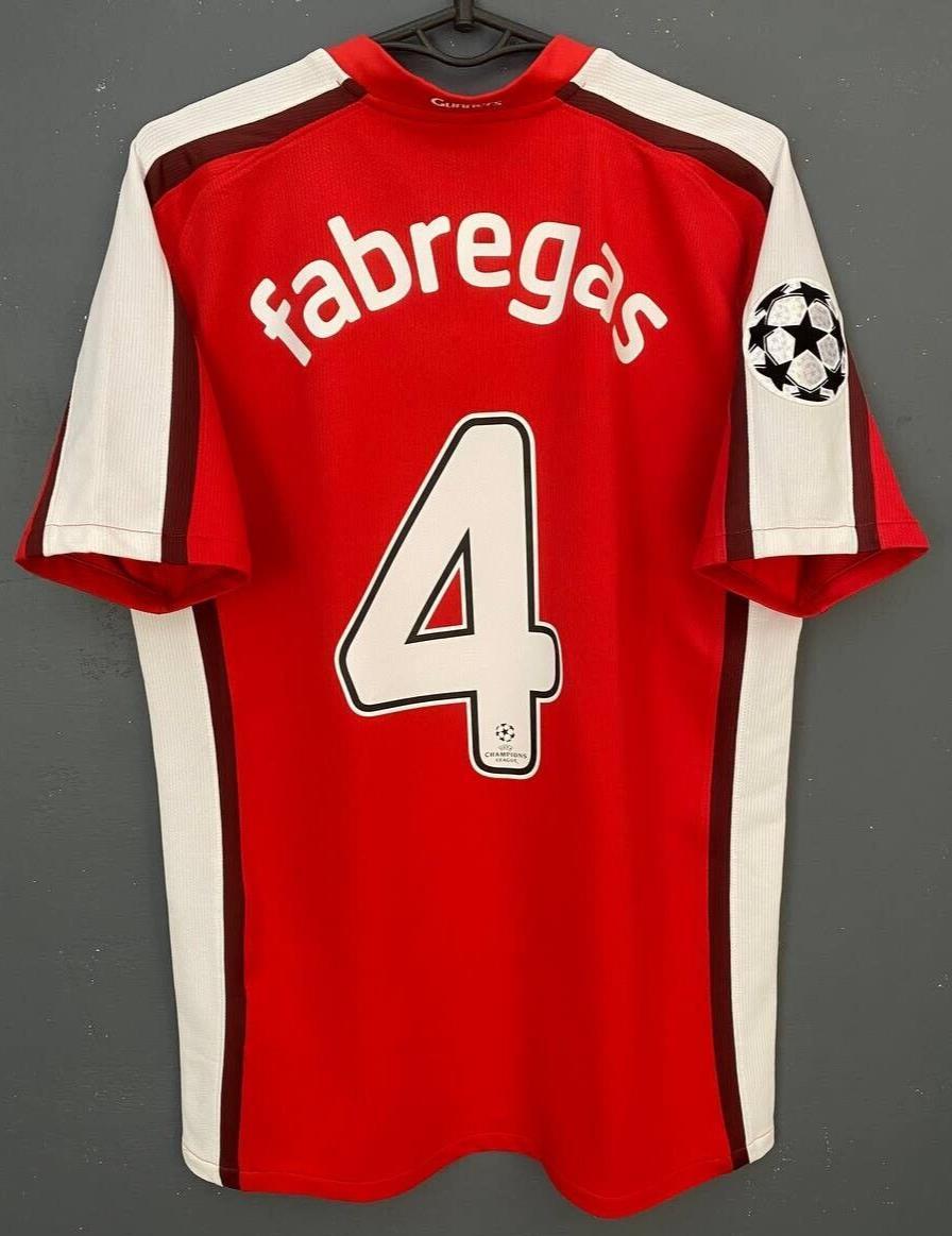 MENS FC ARSENAL 2008/2009 CESC FABREGAS UEFA SOCCER FOOTBALL SHIRT