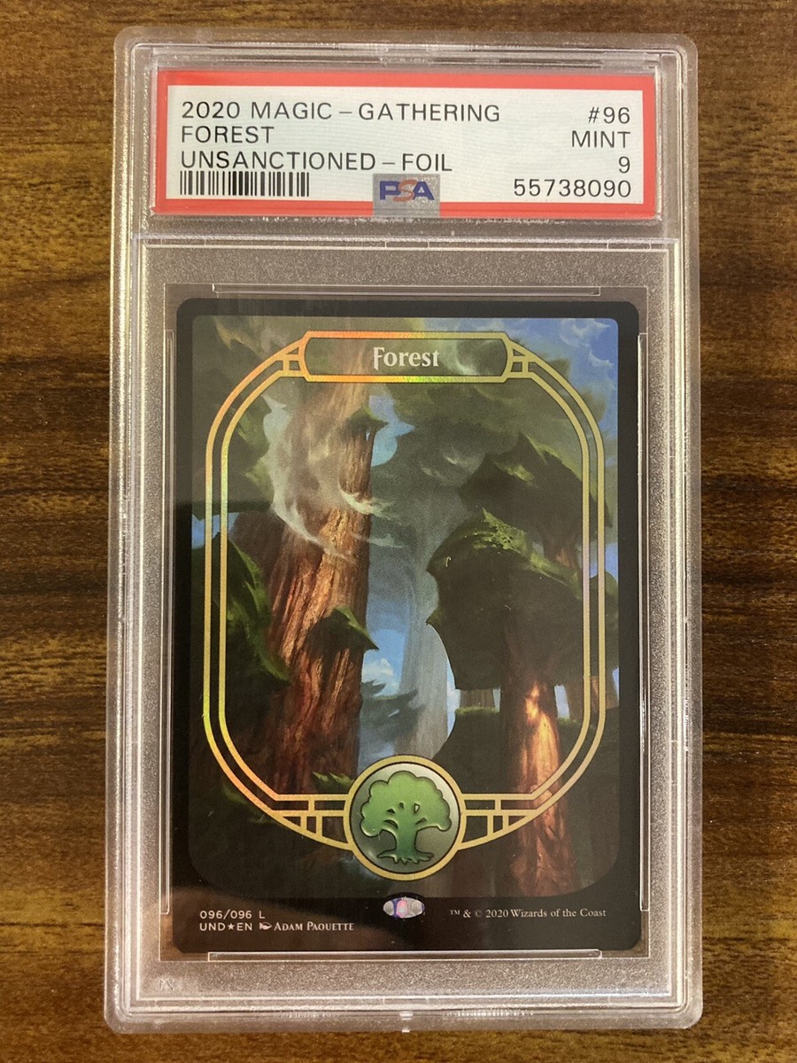 MTG✨FOREST (Full Art) FOIL✨Unsanctioned PSA 9 MINT Land A