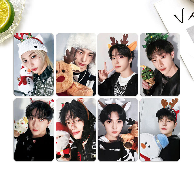 8pcs/set Kpop STRAY KIDS SKZHOP Self Made Photocard . Christmas