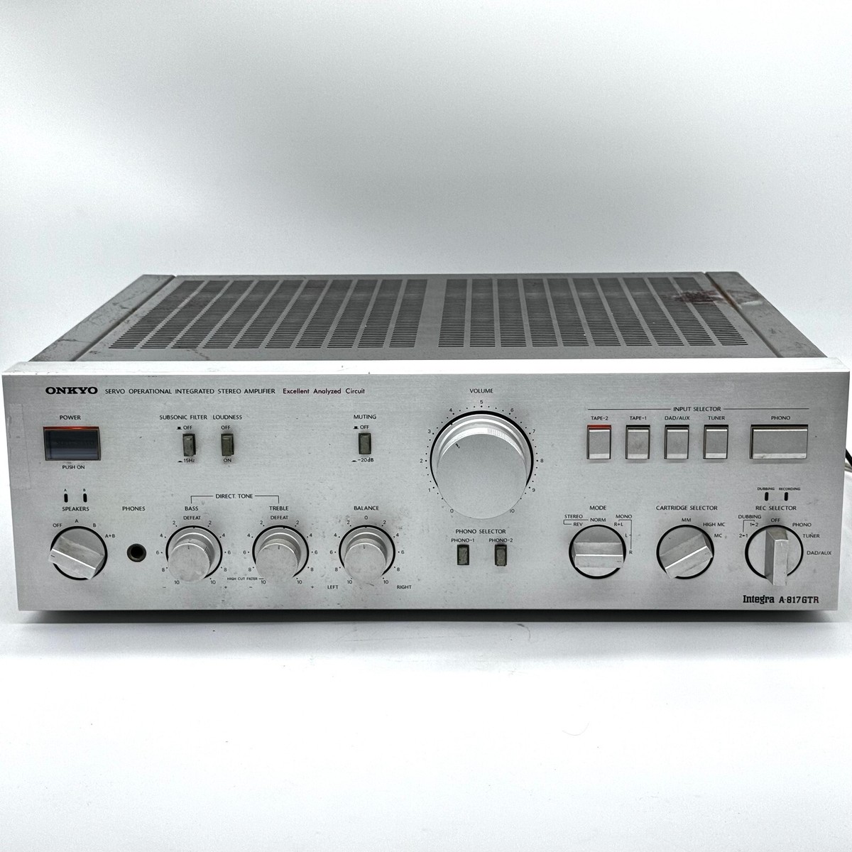 ONKYO Integra A-817GTR Amplifier Silver For Repair VTG From Japan
