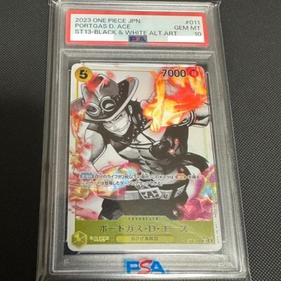 PSA10 Portgas D Ace ST13-011 Three Brothers Black White Alt Art