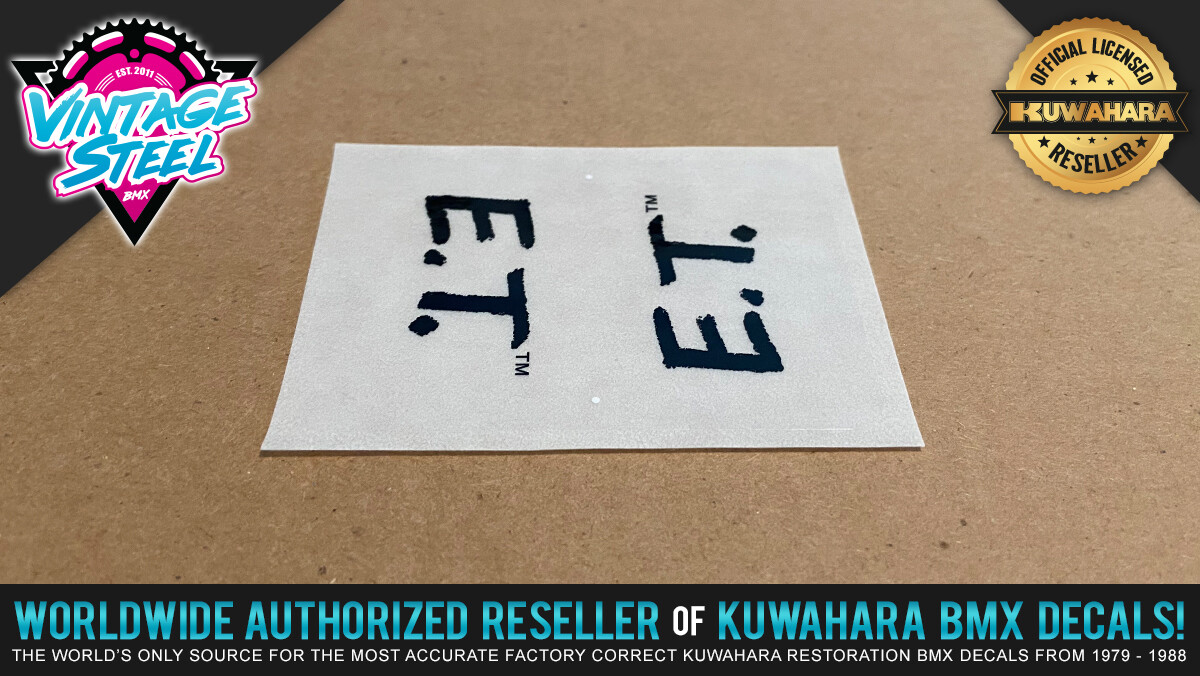 Kuwahara ET BMX Decal Set (1982) Official Licensed Product